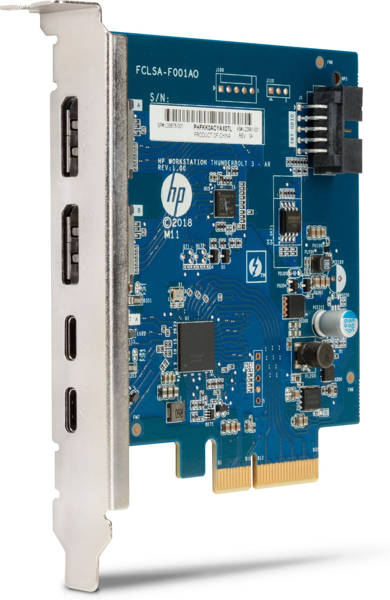 HP 3UU05AA interface cards/adapter Internal DisplayPort, Thunderbolt 3