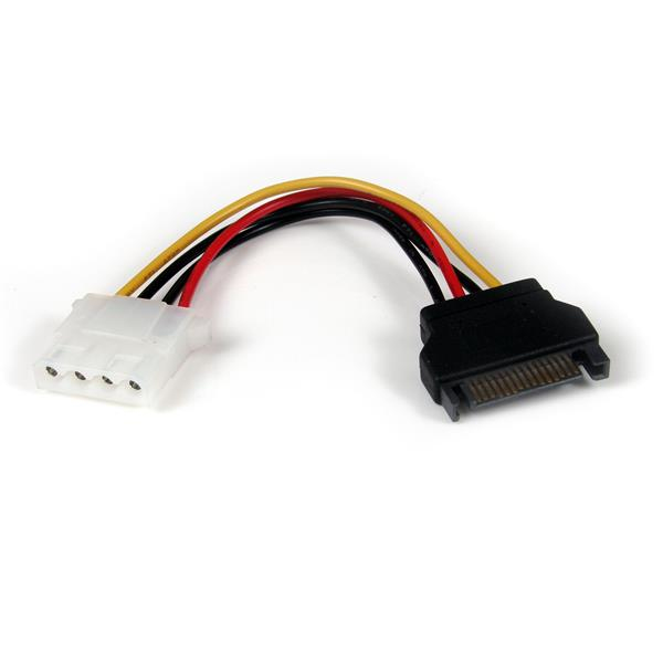 Image of StarTech.com 6in SATA to LP4 Power Cable Adapter - F/M