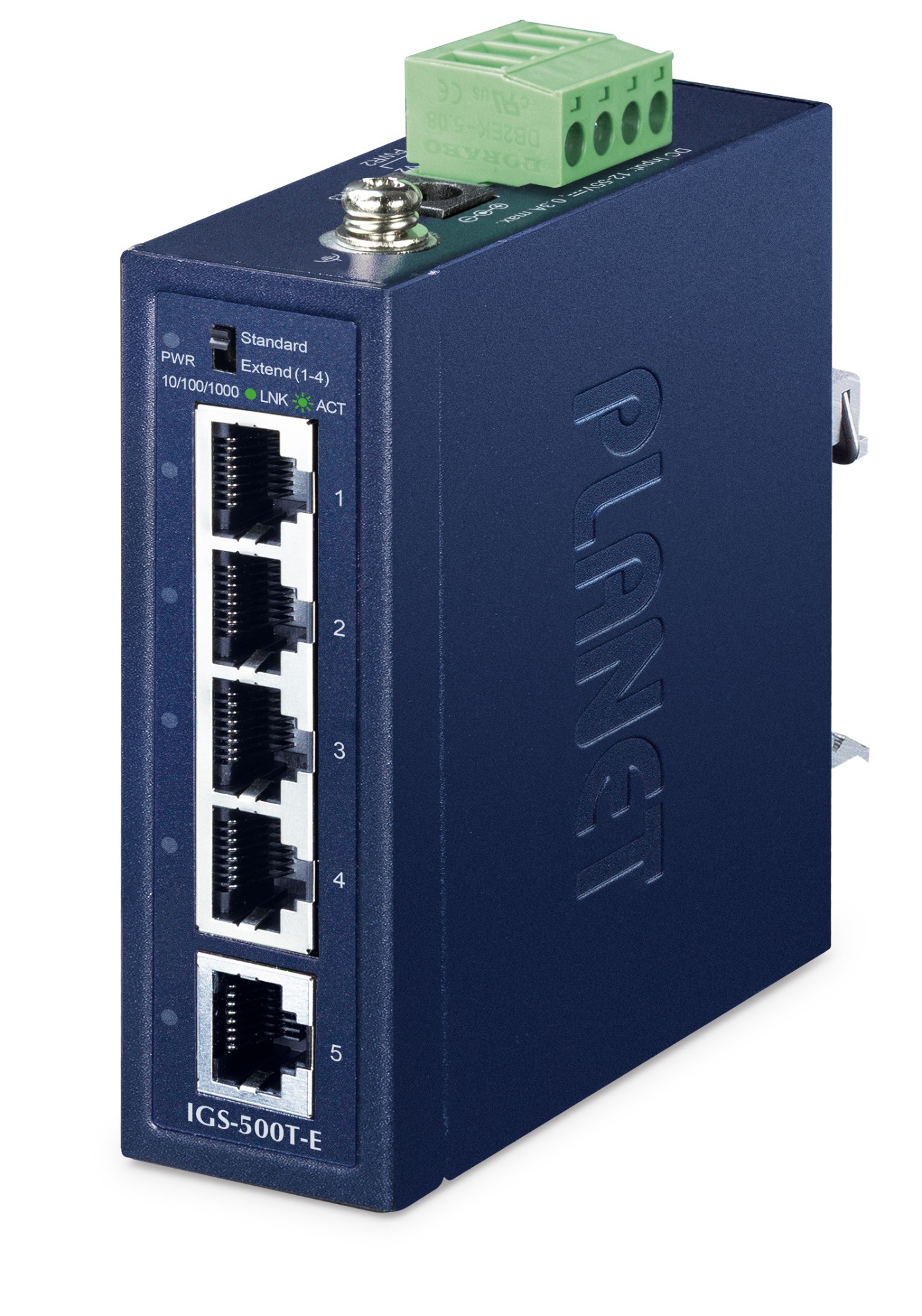 PLANET IGS-500T-E network switch Unmanaged Gigabit Ethernet (10/100/1000) Blue