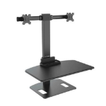 AKHTER Desk Riser with Dual Monitor Mounts 760mm x 480mm x 688mm-1070mm, Black