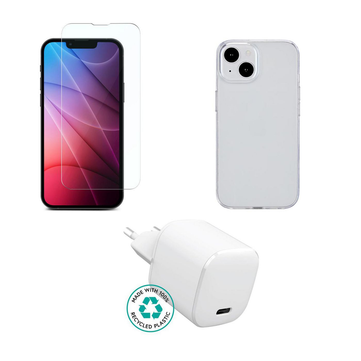 eSTUFF ES-KIT-IPH14 mobile device charger Mobile phone Transparent. Wh