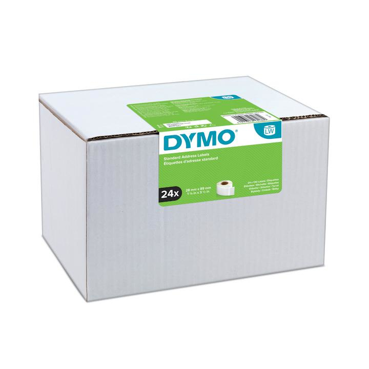 Image of DYMO Standard Address Labels - 28 x 89 mm - 24 Roll - S0722360