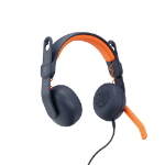 Logitech Zone Learn Headset Wired Head-band Education USB Type-C Blue, Orange