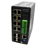 Lantronix SISGM1040-284-LRT network switch Unmanaged L2 Gigabit Ethernet (10/100/1000) Power over Ethernet (PoE) Black