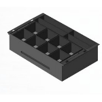 APG Cash Drawer 20466PAC cash tray ABS synthetics Black