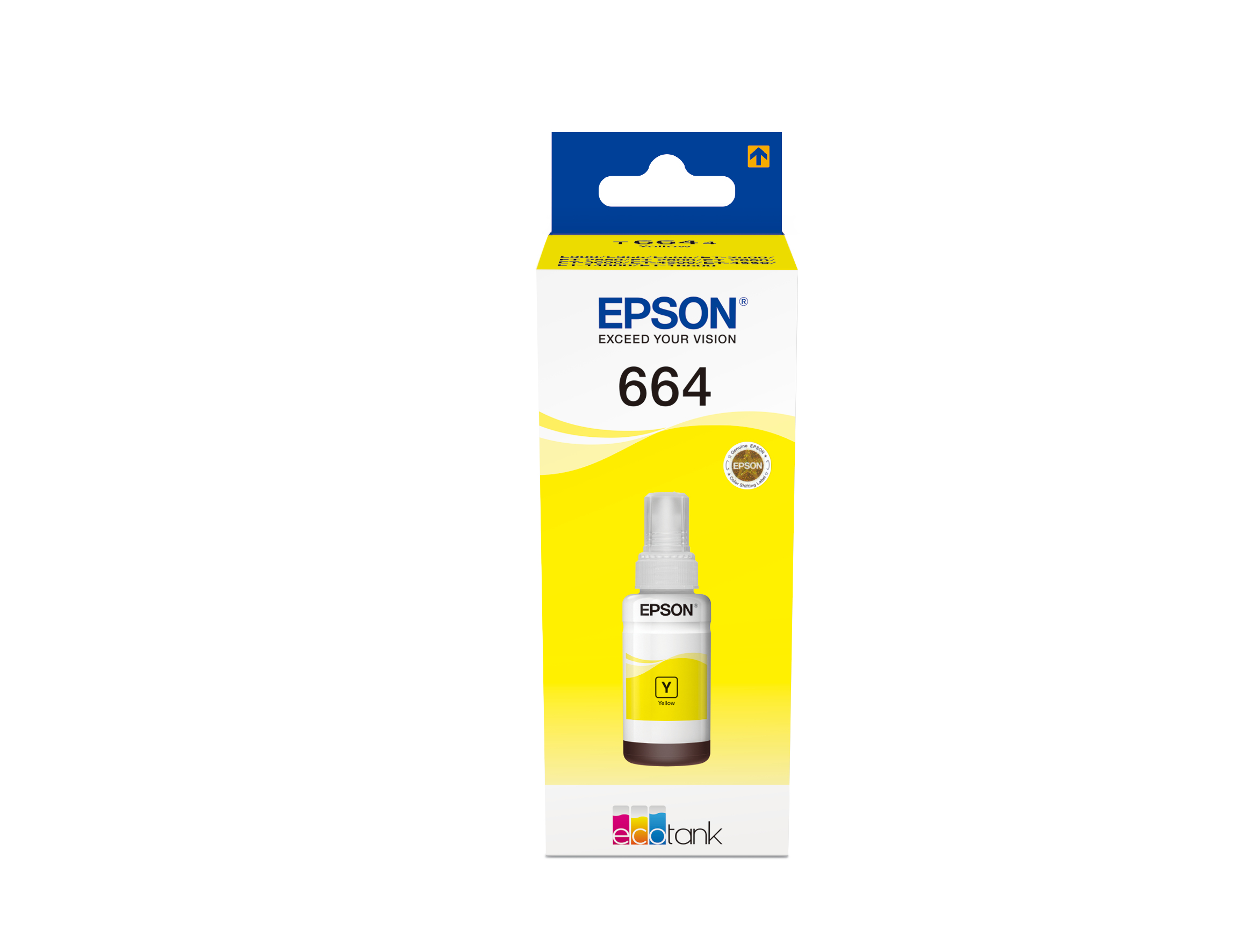 Image of Epson C13T664440/664 Ink bottle yellow, 6.5K pages 70ml for Epson...