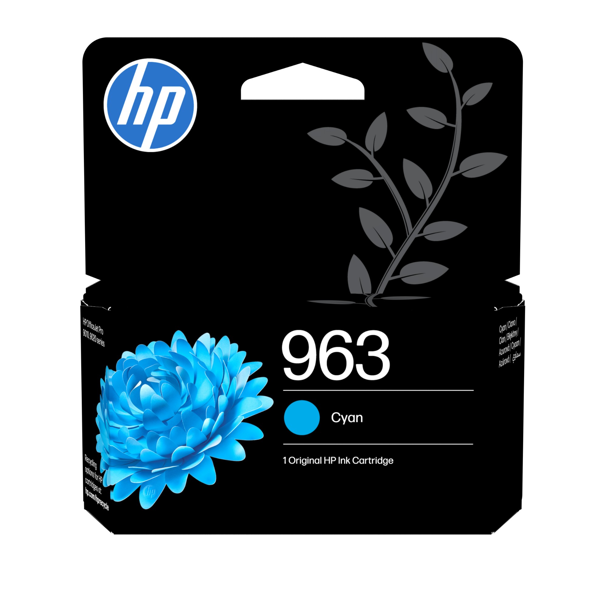 HP 3JA23AE/963 Ink cartridge cyan, 700 pages 10.74ml for HP OJ Pro 9010/e/9020/9020 e