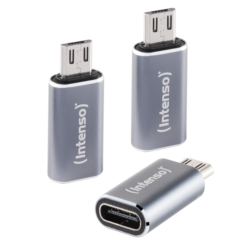 EU Product - 3-pack USB Adapter USB-C -> USB-Micro C480M Aluminiu