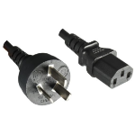 Microconnect PE010418ARGENTINA power cable Black 1.8 m Power plug type I C13 coupler