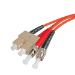 Cablenet 1m OM1 62.5/125 ST-SC Duplex Orange LSOH Fibre Patch Lead