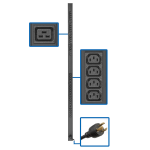 Tripp Lite PDUV20HVL6-72 power distribution unit (PDU) 16 AC outlet(s) 0U Black