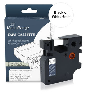 MediaRange Plastic tape cassette. for label printers using Dymo® 91222