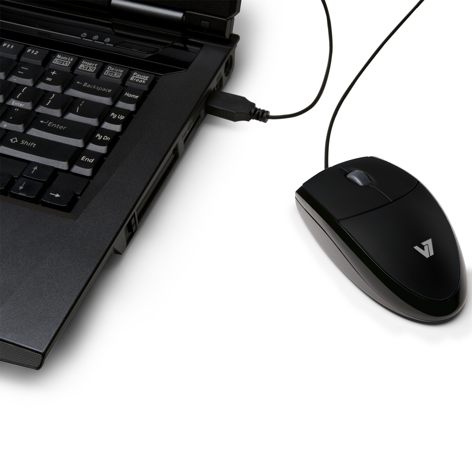 V7 Optical LED USB Mouse - black