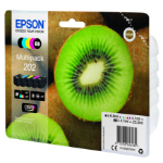 Epson C13T02E74010/202 Ink cartridge multi pack Bk,PBk,C,M,Y 6,9ml + 4x4,1ml Pack=5 for Epson XP 6000