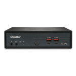 Shuttle Slim AI PC DN11H7 Intel Core Ultra 7 155H, Intel Arc graphics, 2xHDMI, 2x DP, 4x 2.5 Gbit LAN, VESA, 24/7 permanent operation