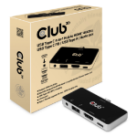 CLUB3D USB Type C 4-in-1 Hub to HDMIâ„¢ 4K60Hz USB Type C PD / USB Type A / Audio jack