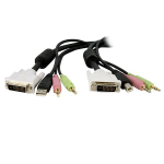StarTech.com 3m 4-in-1 USB Dual-Link DVI-D KVM-switch Kabel met Audio en Microfoon