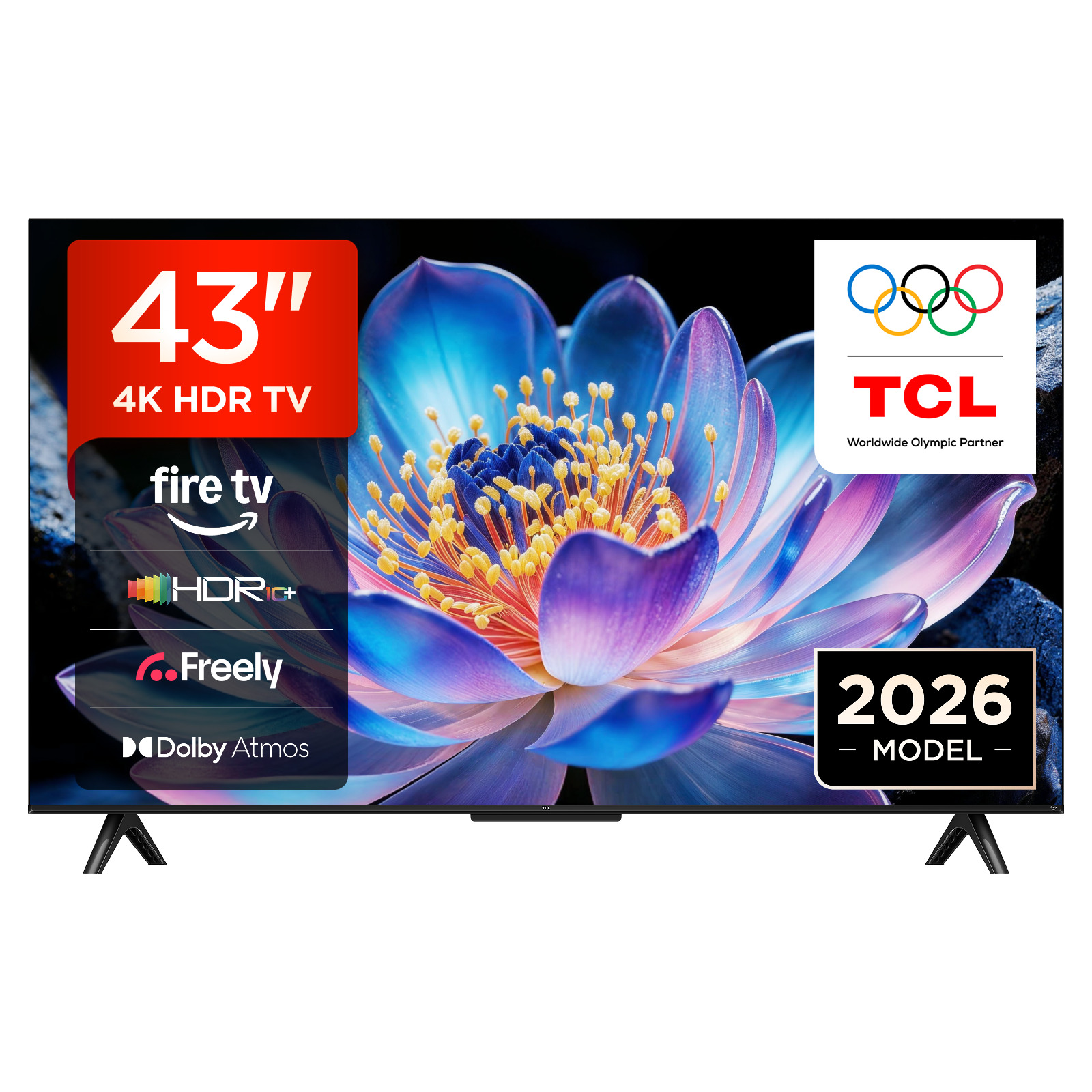 Tcl Black 43V6d-Uk Tv 109.2 Cm (43") 4K Ultra Hd Smart Tv Wi-Fi 2