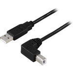 Deltaco USB 2.0 Cable A/B, 1m USB cable USB A USB B Black