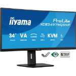 iiyama ProLite XCB3497WQSNP-B1 computer monitor 86.4 cm (34") 3440 x 1440 pixels UltraWide Quad HD LED Black