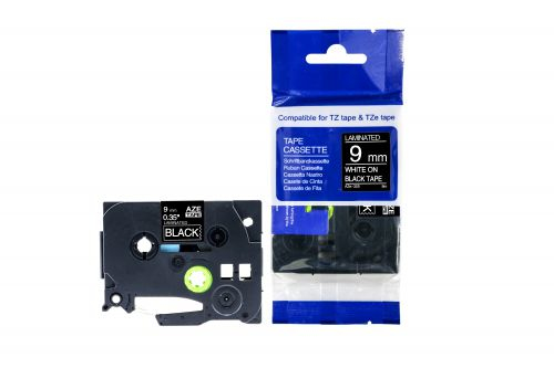CTS Compatible Brother P-Touch TZe-325 White on Black also for TZ-325 Label Cassette