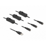 DeLOCK Cable USB Type-A male to 3 x DC 5.5 x 2.1 mm female with switch 1 m
