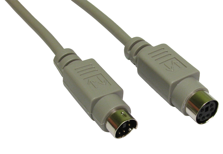 Cables Direct EX-105 PS/2 cable 5 m 6-p Mini-DIN Grey