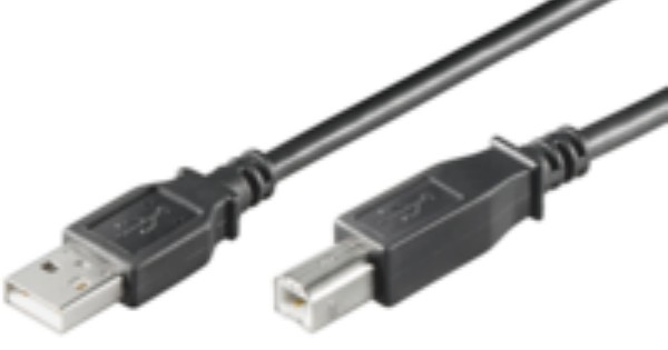 Image of Microconnect USBAB05B USB cable 0.5 m USB 2.0 USB A USB B Black
