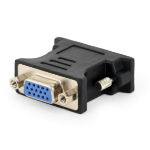 Gembird A-DVI-VGA-BK cable gender changer DVI-A VGA 15-pin Black, Metallic