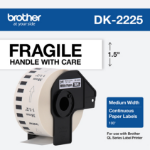 Brother DK-2225 printer label Black, White Self-adhesive printer label