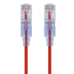 Monoprice SlimRun networking cable Red 0.9 m Cat6a U/UTP (UTP)