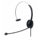 Manhattan Mono USB Headset, Single-sided On-ear Design, In-Line Volume Control, Adjustable microphone, USB-A plug, Black, Boxed