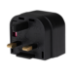 Maplin 2 Pin Euro Plug to 3 Pin UK Mains Plug Converter 3 Amp Fuse Black