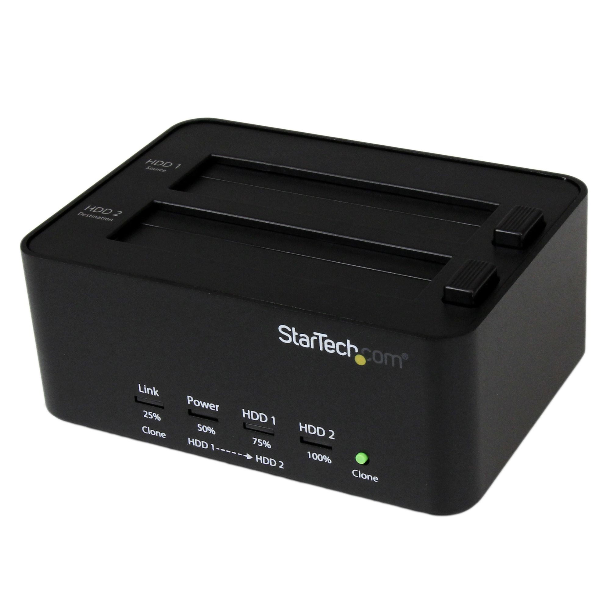 Image of StarTech.com Dual Bay Hard Drive Duplicator and Eraser, Standalone...