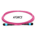 ATGBICS MTP Female-Female 12 Fibres OM4 50/125 Multimode Trunk Cable, Type B, LSZH 2.0, 1m