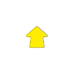 Beaverswood Warehouse Floor Signal Markers Arrow Symbol PVC With Adhesive Backing H90mmxW90mm Yellow (Pack 100) - FS/A