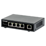 Intellinet 5-Port Gigabit Ethernet PoE+ Switch, Four PSE PoE Ports, IEEE 802.3at/af (PoE+/PoE) Compliant, PoE Power Budget up to 62 W, Desktop Format