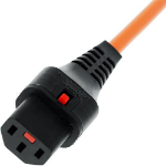 Cablenet 2m IEC C14 - IEC C13 IEC Lock Orange PVC 1.0mm Power Leads