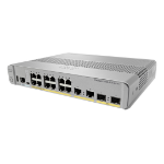 Cisco Catalyst 3560CX-12PD-S Network Switch, 12 Gigabit Ethernet Ports, 12 PoE+ Outputs, 240W PoE Budget, two 10 G SFP+ and two 1 G Copper Uplinks, Enhanced Limited Lifetime Warranty (WS-C3560CX-12PD-S)