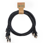 Cablenet 1.5m Cat6a RJ45 Black U/FTP LSOH 30AWG Slim Snagless Booted Patch Lead (PK10)