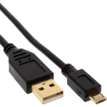 InLine Micro USB 2.0 Cable USB Type A male / Micro-B male, black, 0.5m