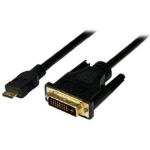 Microconnect HDCPDVIDD video cable adapter 1 m HDMI Type C (Mini) DVI-D Black