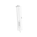 Multibrackets M Public Display Stand Pillar 210 Silver, incl, 220V Power Rail
