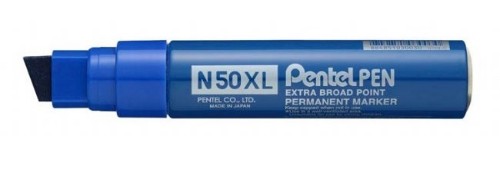 Pentel N50XL permanent marker Blue Chisel tip 6 pc(s)