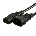 Videk IEC M (C14) to IEC F (C13) LSZH Mains Power Cable Black 5Mtr