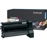 Lexmark C7722MX Toner cartridge magenta, 15K pages/5% for Lexmark C 772