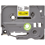 Brother TZE-611 DirectLabel black on yellow Laminat 6mm x 8m for Brother P-Touch TZ 3.5-18mm/6-12mm/6-18mm/6-24mm/6-36mm