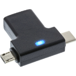 InLine USB 3.1/2.0 OTG T-Adapter, USB-C male or Micro-USB to A female