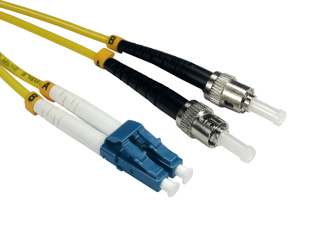 Cables Direct FB2S-LCST-010Y fibre optic cable 1 m 2x LC 2x ST Yellow