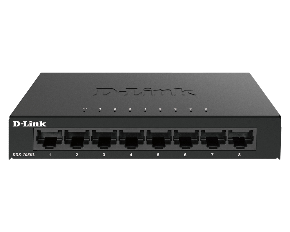D-Link DGS-108GL network switch Unmanaged Gigabit Ethernet (10/100/1000) Black